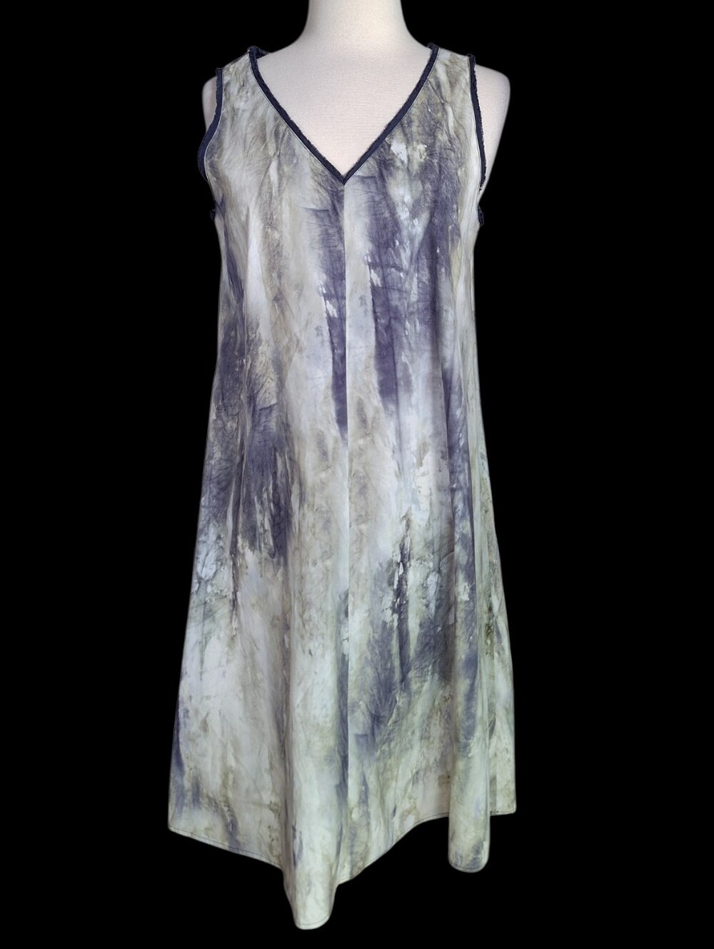 Peter O. Mahler Abstract Tie Dye Watercolor A Line Shift Dress Size 1 Small